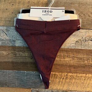 NWT NEW Women’s IZOD 3 Pack Seamless Thong Panties size 3X
